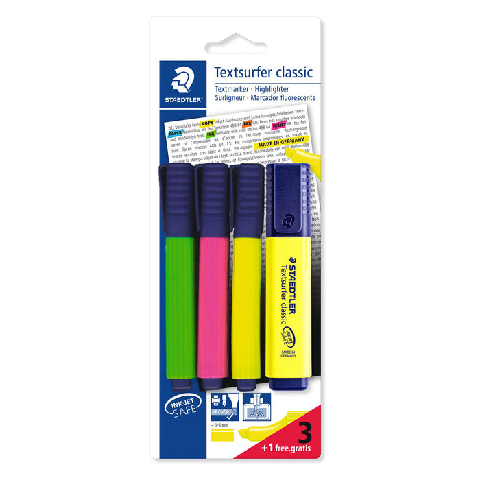 Staedtler Textsurfer Classic 364 Highlighter (4 Pack)
