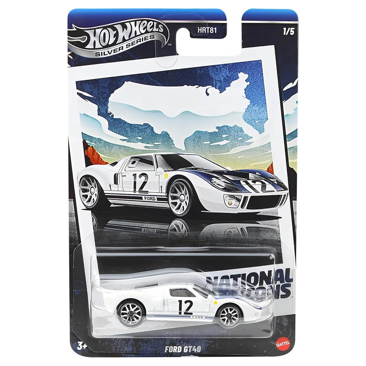 Hot Wheels Silver Series: National Icons: Ford GT40 Car (1/5) — Booghe