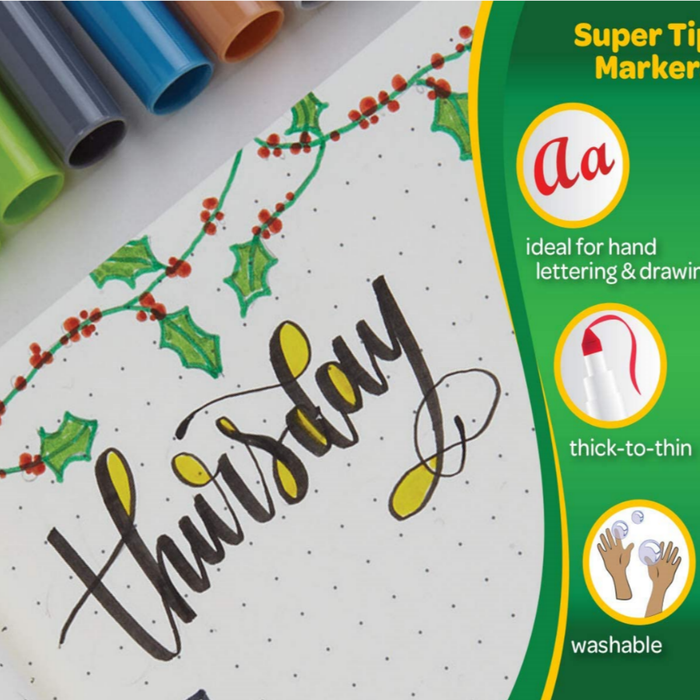 Crayola Super Tips Washable Markers (24 Pack)