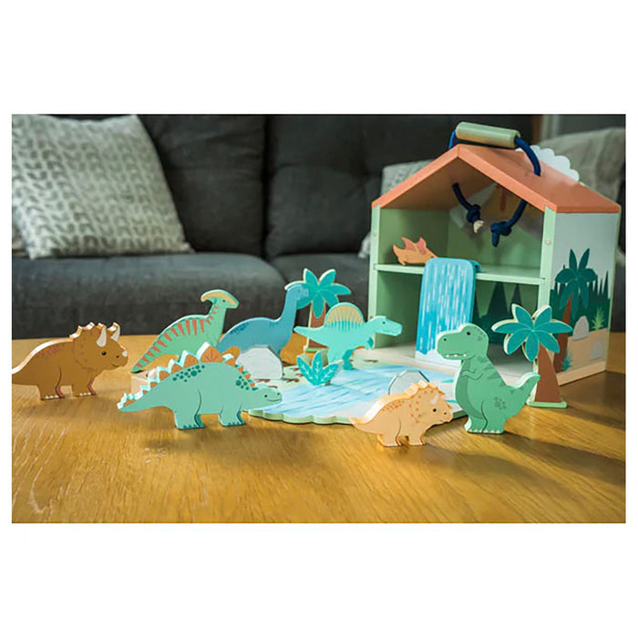 Orange Tree Toys Wooden Dinosaur Play Set