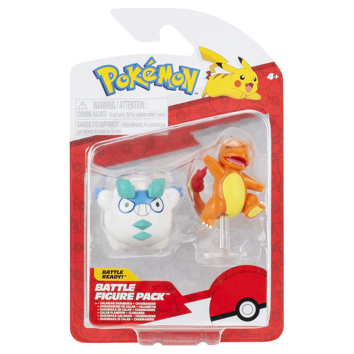 Pokémon Galarian Darumaka & Charmander Battle Figure Pack