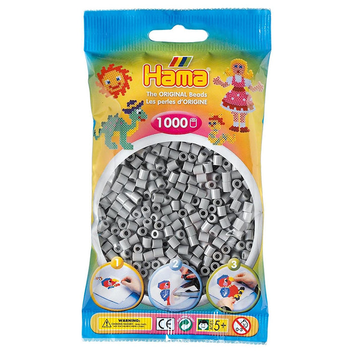 Hama Midi Beads Grey 1000 Piece Pack