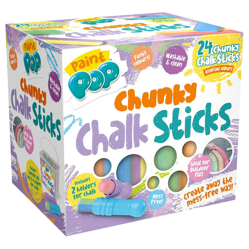 Paint Pop Chunky Chalk Sticks (24 Pack)