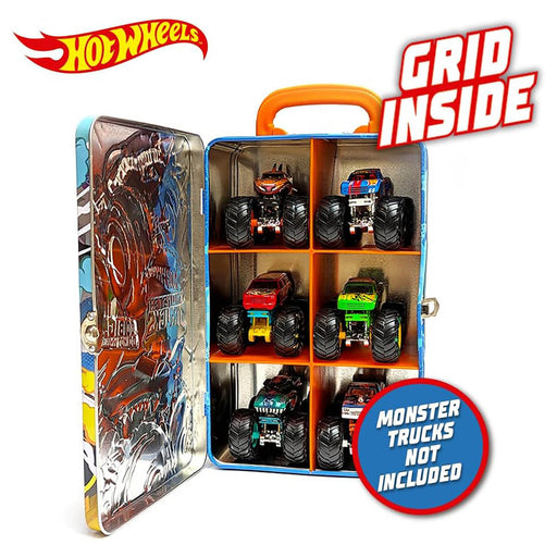 Hot Wheels Monster Trucks Metal Case for Storage and Organisation