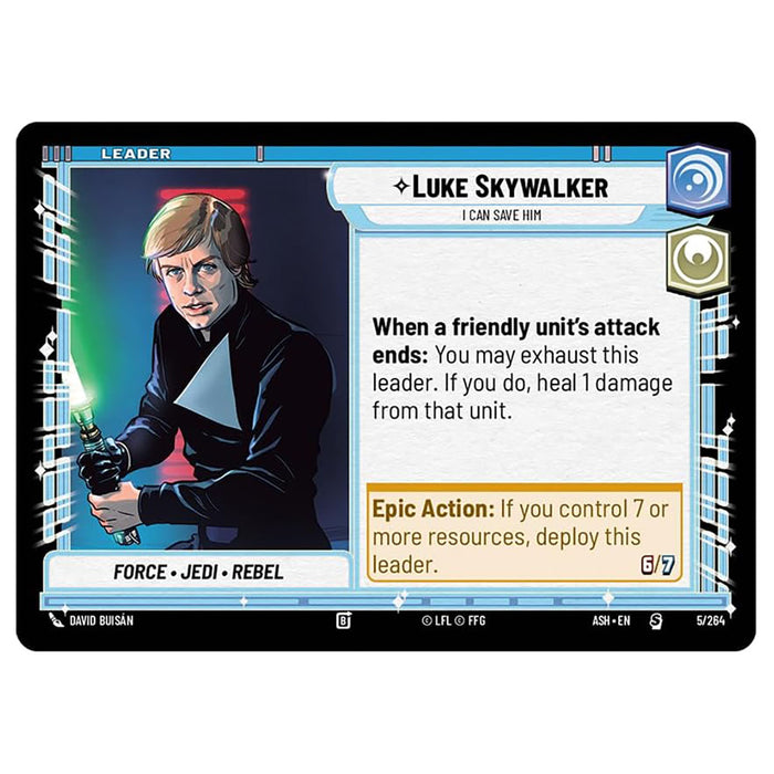 Star Wars: Unlimited: Ashes of the Empire Spotlight Deck - Luke Skywalker