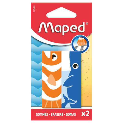 Maped Animal Erasers x 2 Set (styles vary)