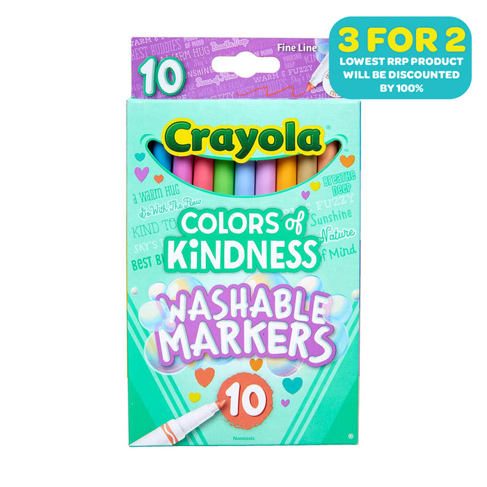 Crayola Colors of Kindness Washable Markers (10 Pack)