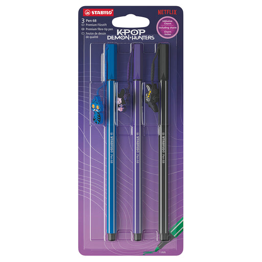 STABILO Pen 68 K-POP Demon Hunters Derpy, Sussie, and Jinu (3 Pack) 