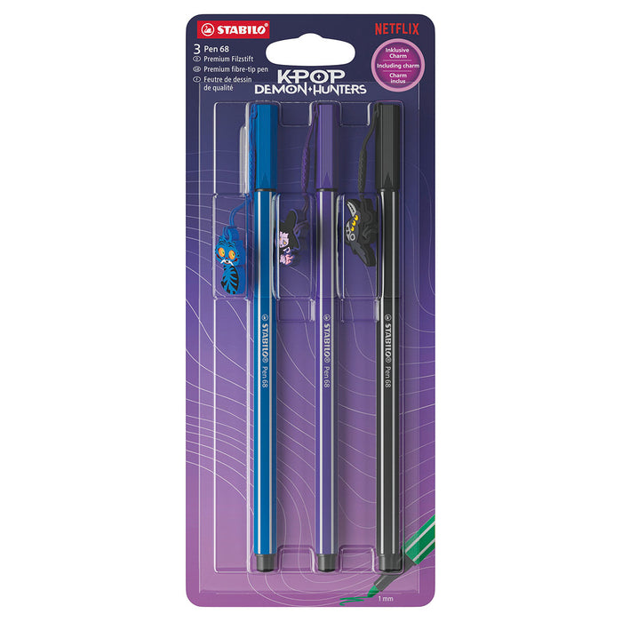 STABILO Pen 68 K-POP Demon Hunters Derpy, Sussie, and Jinu (3 Pack) 