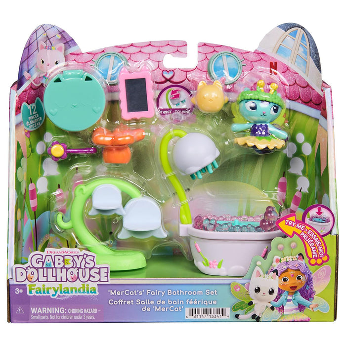 Gabby's Dollhouse Fairylandia MerCat's Fairy Bathroom Set
