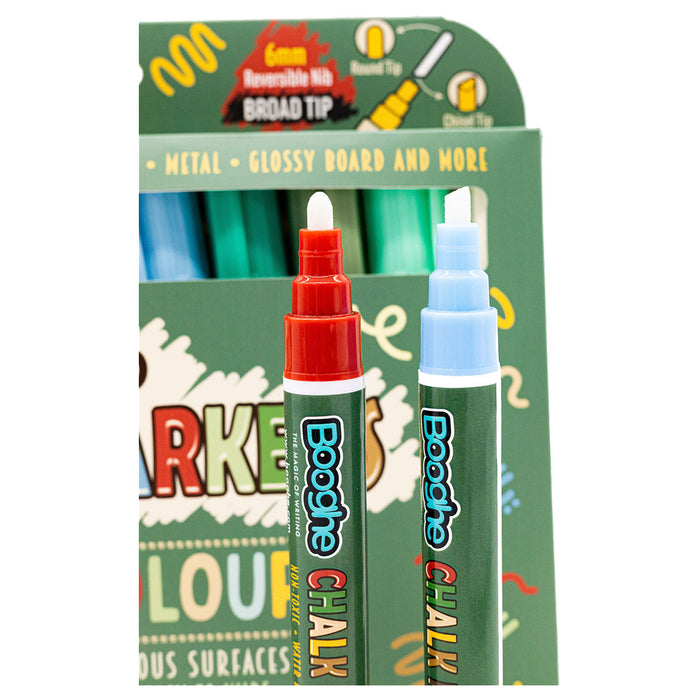 Chalk Markers Earth/Natural Colours Broad Tip 6mm 12 Pack