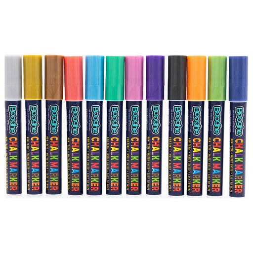 Chalk Markers Metallic Colours Broad Tip 6mm 12 Pack