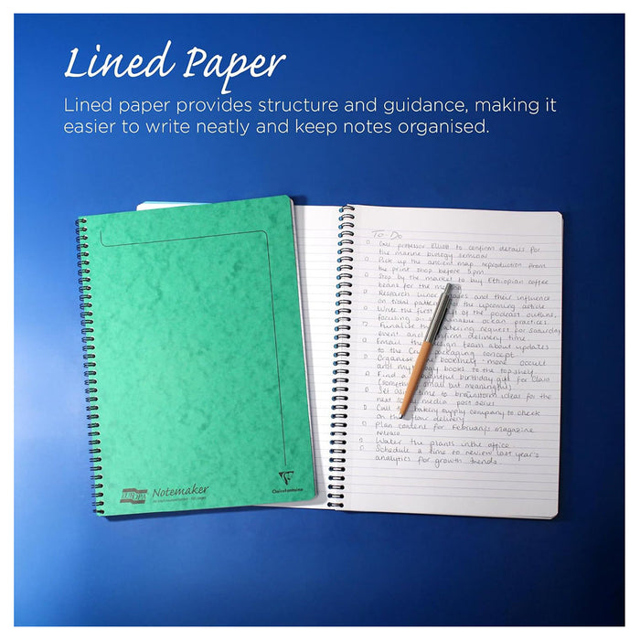 Europa A4 Wirebound Ruled Notemaker Assorted Colours (10 Pack)