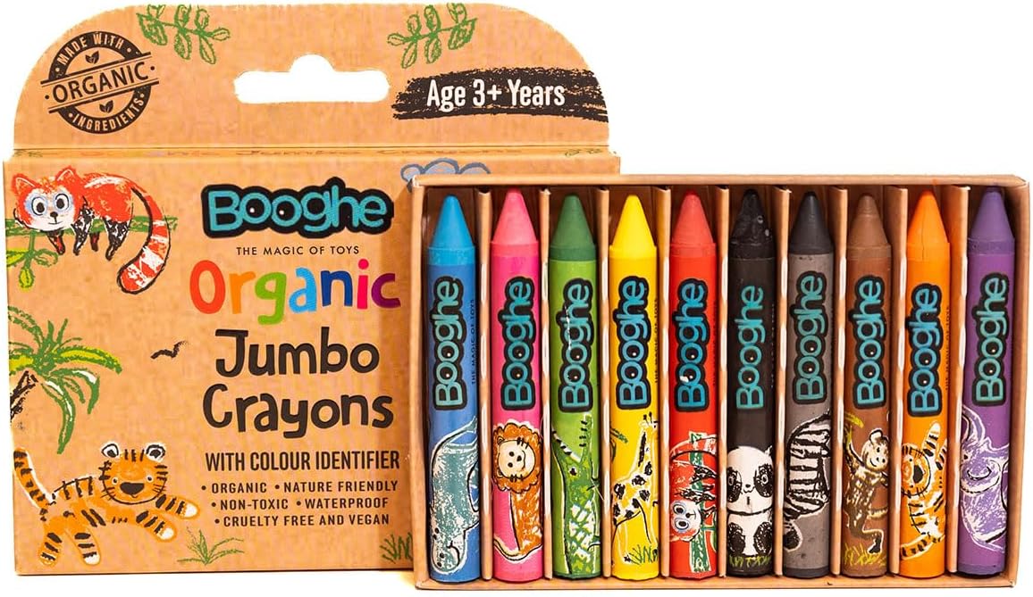 Booghe Organic Jumbo Crayons (10 Pack)