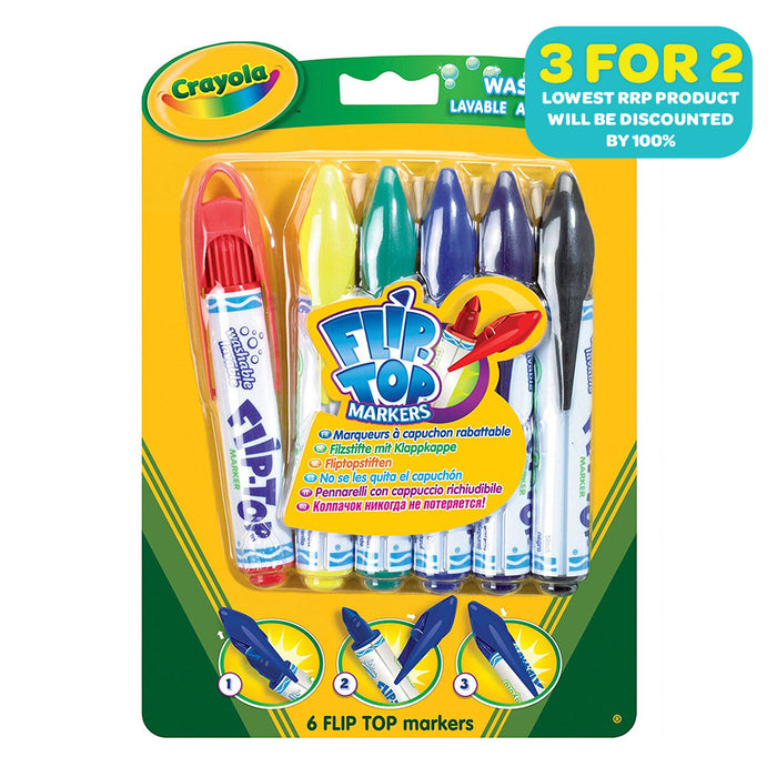 Crayola Flip Top Markers (6 Pack)