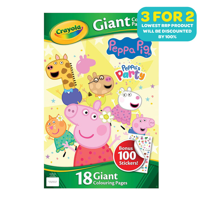 Peppa Pig Giant Colouring Pages with Stickers