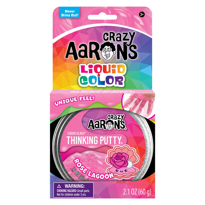 Crazy Aaron's Rose Lagoon Liquid Glass Thinking Putty 60g