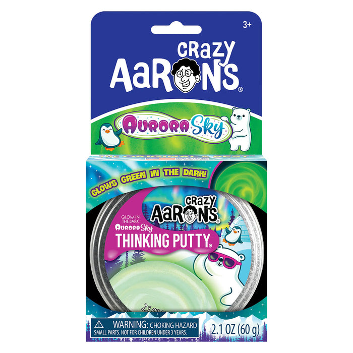 Crazy Aaron's Aurora Sky Glow in the Dark Thinking Putty 60g