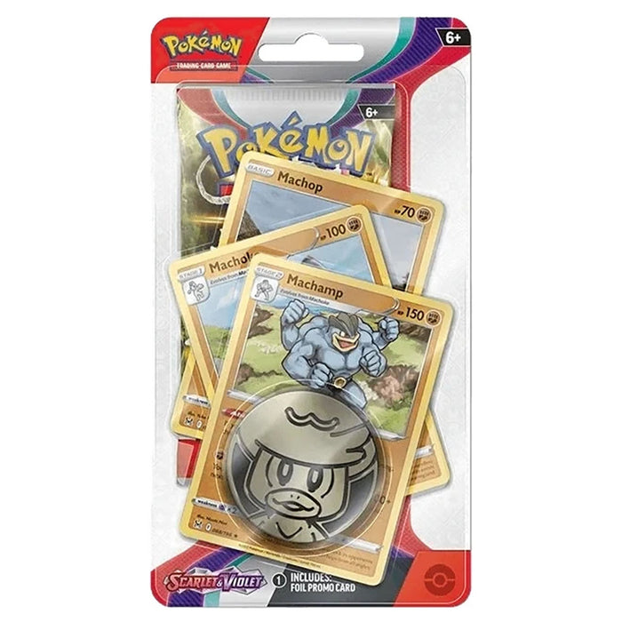 Pokémon TCG Scarlet & Violet Premium Checklane Blister Booster Machamp Evolution Line