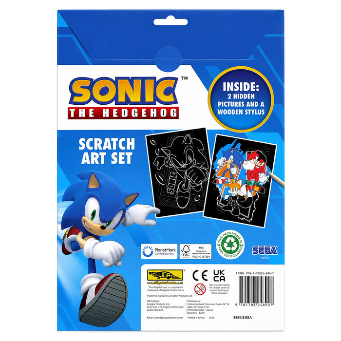 Sonic the Hedgehog Scratch Art Set