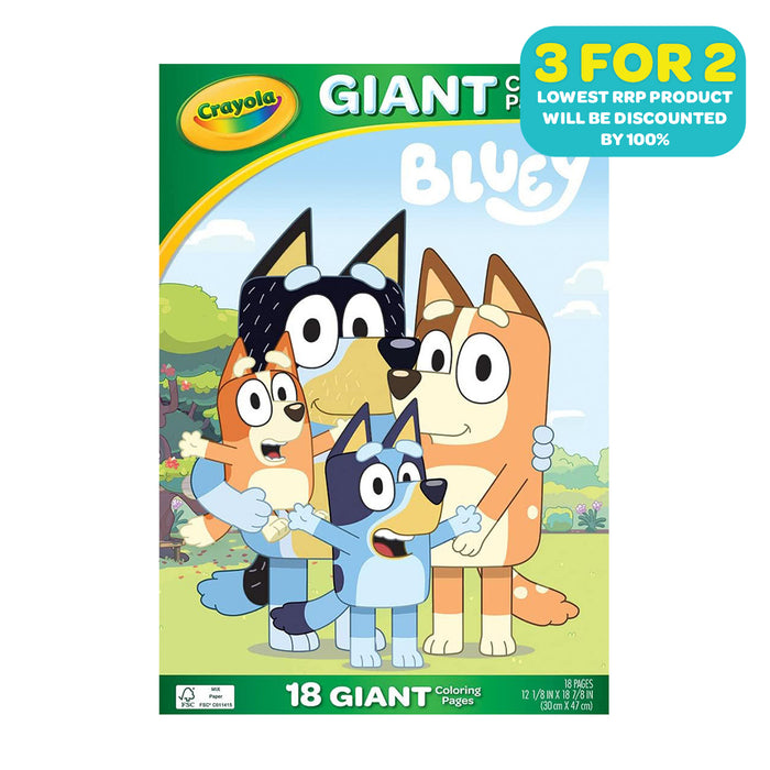Crayola Bluey 18 Giant Colouring Pages