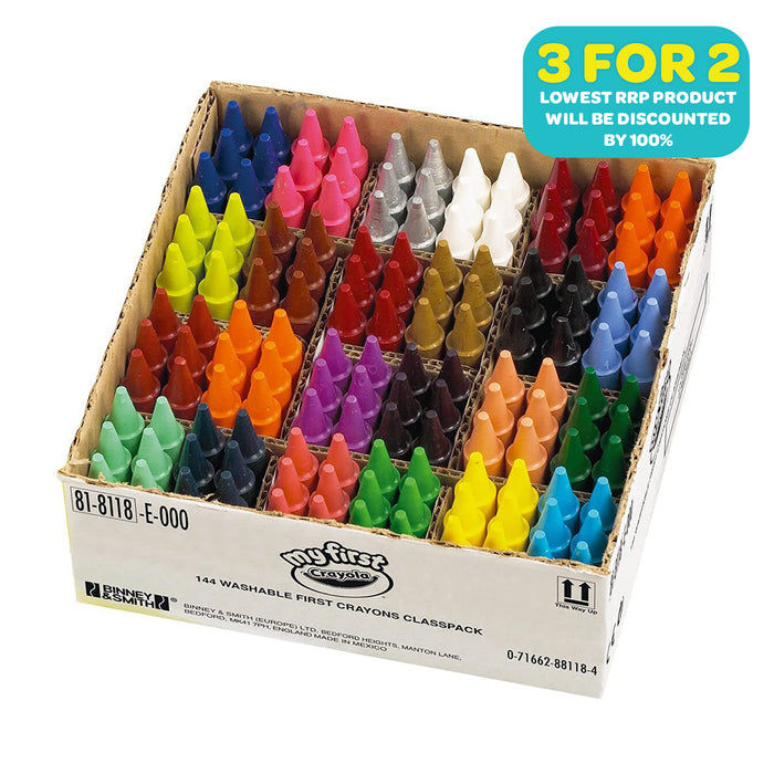 Crayola My First 144 Washable Crayons Classpack