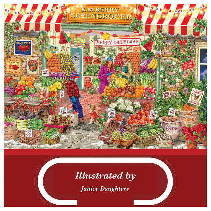 Falcon de luxe Festive Greengrocers 1000 Piece Jigsaw Puzzle