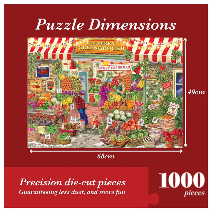 Falcon de luxe Festive Greengrocers 1000 Piece Jigsaw Puzzle