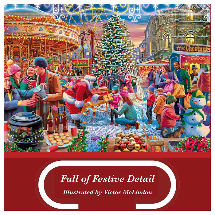 Falcon de luxe Advent Calendar Christmas Comes to Town 1008 Piece Jigsaw Puzzle
