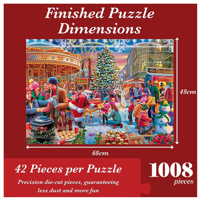 Falcon de luxe Advent Calendar Christmas Comes to Town 1008 Piece Jigsaw Puzzle