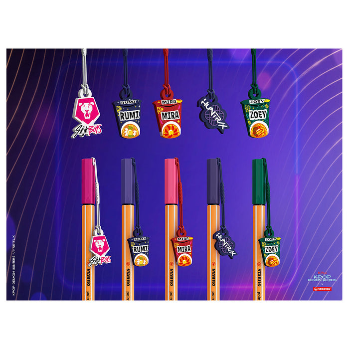 STABILO point 88 K-POP Demon Hunters Rumi, Zoey and Mira Fineliner Pen (3 Pack)