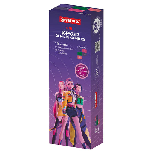 STABILO point 88 K-POP Demon Hunters Fineliner Pen (10 Pack)