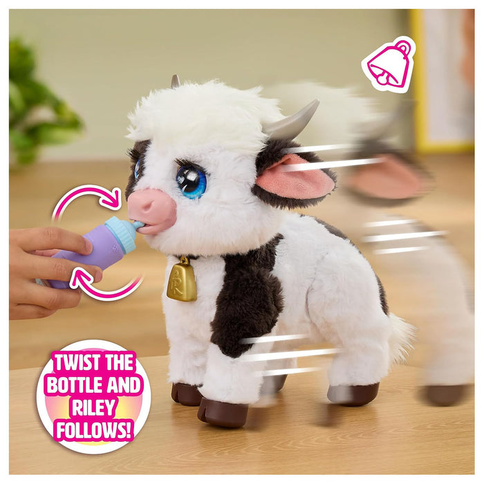 FurReal Riley the Feed & Follow Cow Interactive Plush Pet