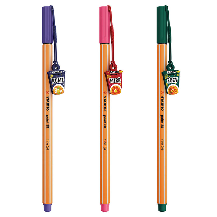 STABILO point 88 Premium Fibre-Tip + Pen 68 Fineliner K-POP Demon Hunters Pens (6 Pack) 