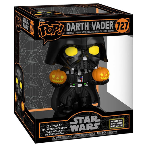 Funko Pop! Super: Star Wars: Light Up Darth Vader Holding Jack-O-Lanterns Bobblehead Figure #727