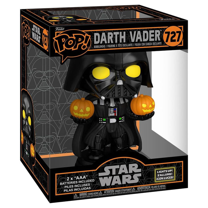 Funko Pop! Super: Star Wars: Light Up Darth Vader Holding Jack-O-Lanterns Bobblehead Figure #727