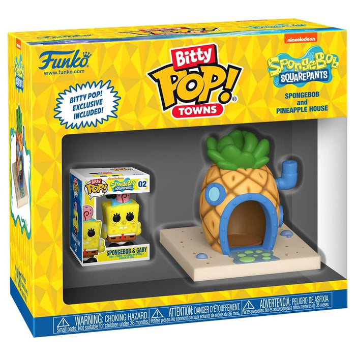 Funko Bitty Pop! Towns: SpongeBob SquarePants: SpongeBob and Pineapple House Vinyl Figures