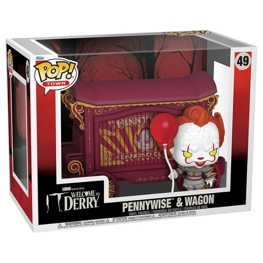 Funko Pop! Town: IT: Welcome to Derry: Pennywise & Wagon Vinyl Figures #49
