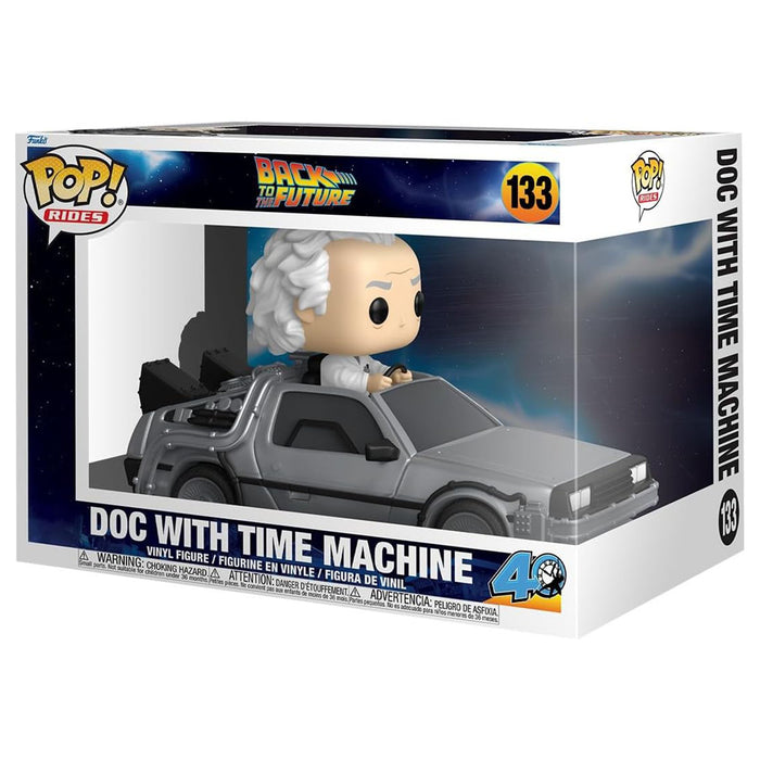 Funko Pop! Rides: Back to the Future: Doc with Time Machine Deluxe Vinyl Figure #133