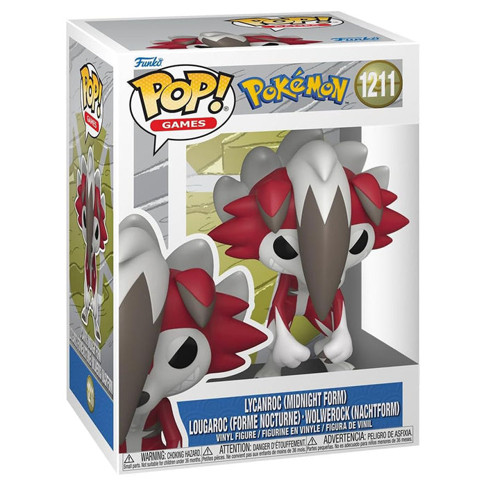 Funko Pop! Games: Pokemon: Lycanroc (Midnight Form) Vinyl Figure #1211