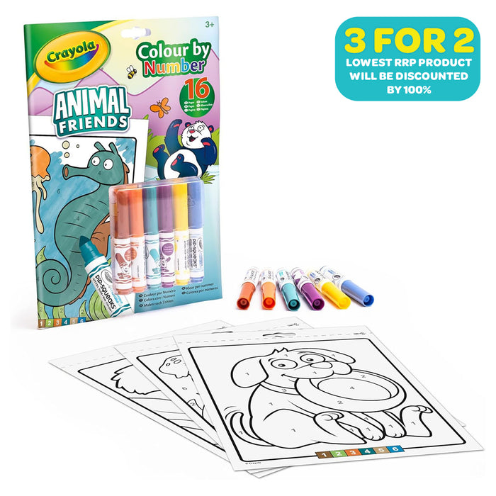 Crayola Colour by Number Animal Friends Book