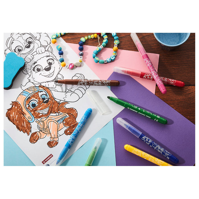 STABILO Power Max PAW Patrol XL Fibre-Tip Pens Assorted Colours (12 Pack)