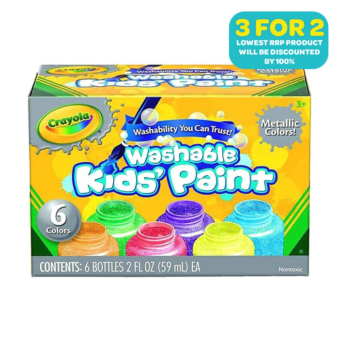Crayola Washable Kids' Metallic Paint (6 Pack)