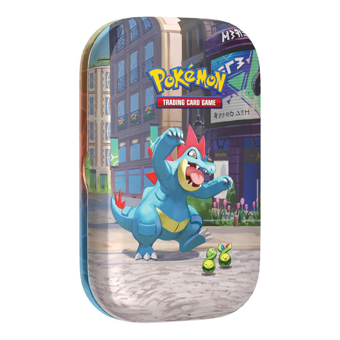 Pokémon TCG Lumiose City Mini Tin Feraligatr Budew
