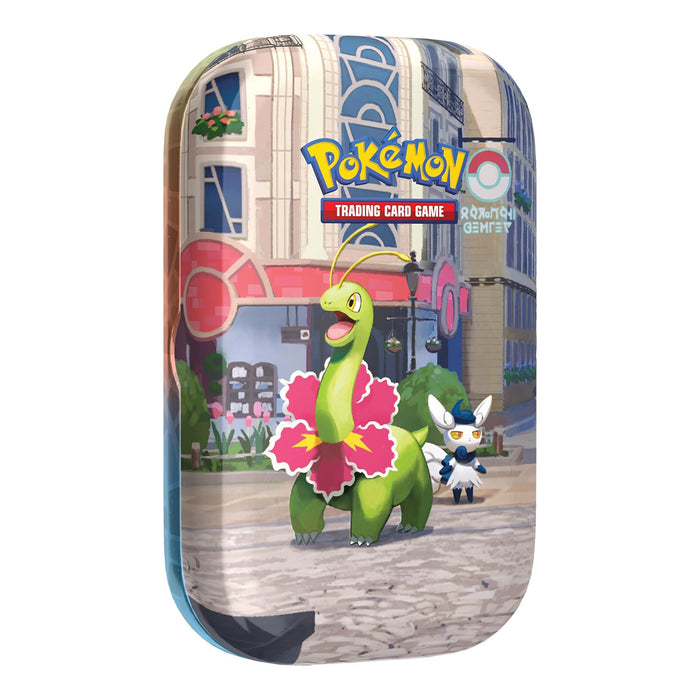 Pokémon TCG Lumiose City Mini Tin Meganium Meowstic