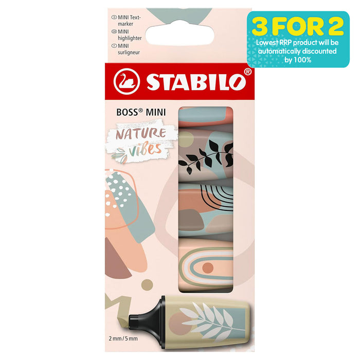 STABILO BOSS Mini Naturevibes Highlighter (5 Pack)