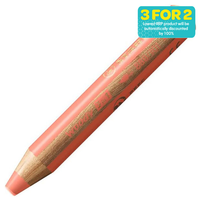 STABILO woody 3 in 1 Multi-talented Pastel Red Pencil