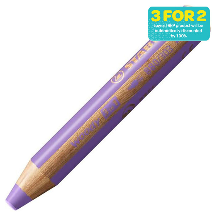 STABILO woody 3 in 1 Multi-talented Pastel Lilac Pencil