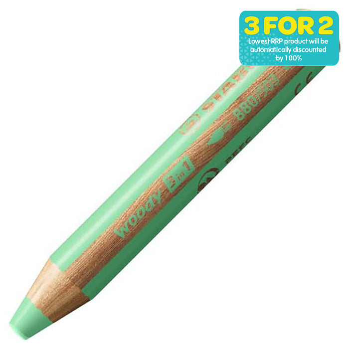 STABILO woody 3 in 1 Multi-talented Pastel Green Pencil