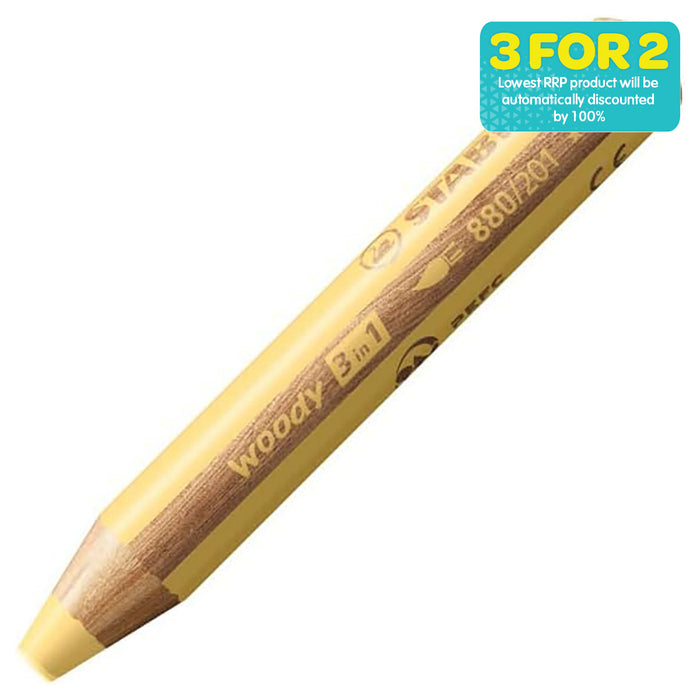 STABILO woody 3 in 1 Multi-talented Pastel Yellow Pencil